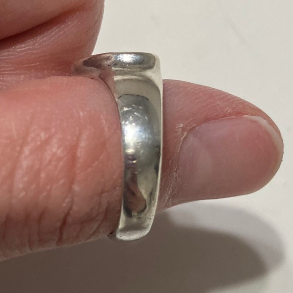 JAMES AVERY RETIRED DOVE HEART STERLING AND 14K GOLD RING - Picture 3 of 7